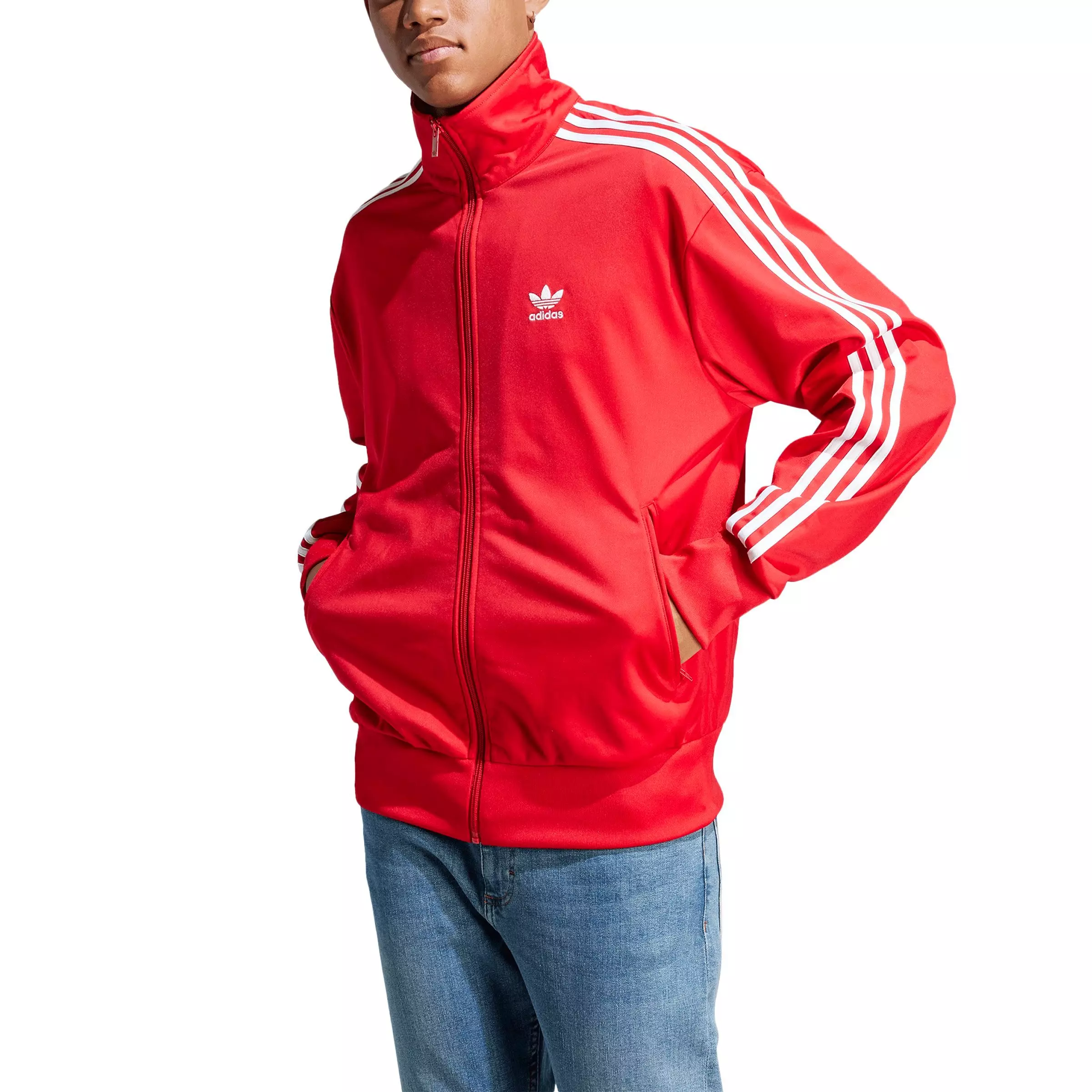 Adidas track 2024 top red